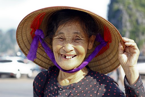 Woman, No Teeth, Vietnamese, People, Old