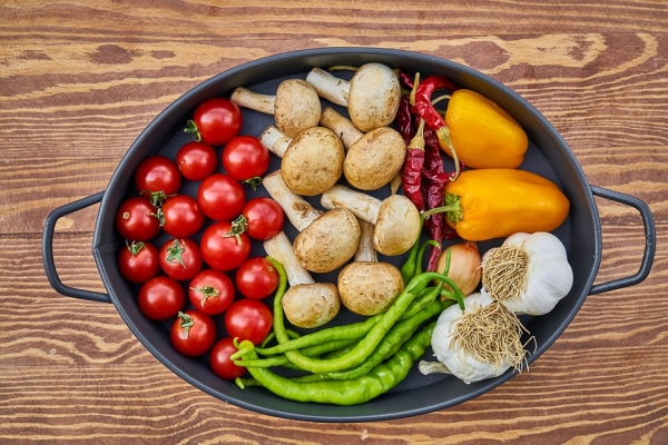 Casserole Dish, Vegetable, Tomato, Yellow Bell Pepper
