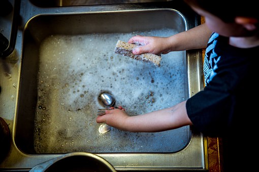 Washing Dishes, Soap, Sink, Bubbles