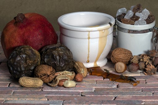 Still Life, Fruits, Nuts, Passion Fruit