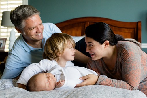 Family, Kids, Baby, Newborn, Together