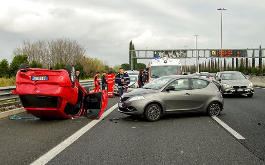 Car Accident, Clash, Rome, Highway