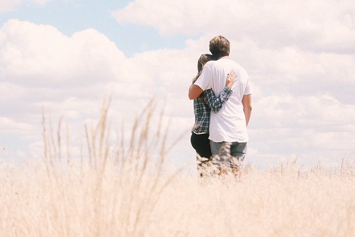 Sky, Grass, Outdoor, People, Couple