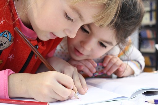 Kids, Girl, Pencil, Drawing, Notebook