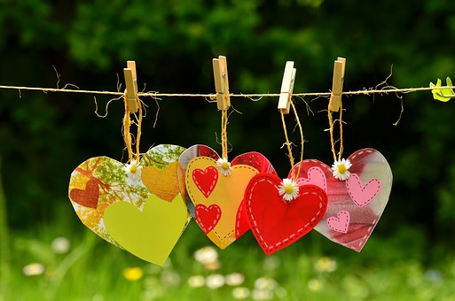 Heart, Cord, Suspended, Love, Together